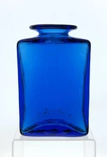 Blenko Handmade Glass 6522 Flask Vase in Turquoise Joel Myers Design