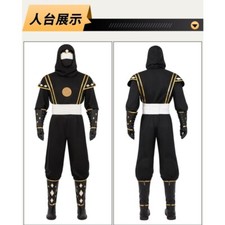 Power Rangers Black Ninja Morph Men Halloween Custome Cosplay Full Set for Adult
