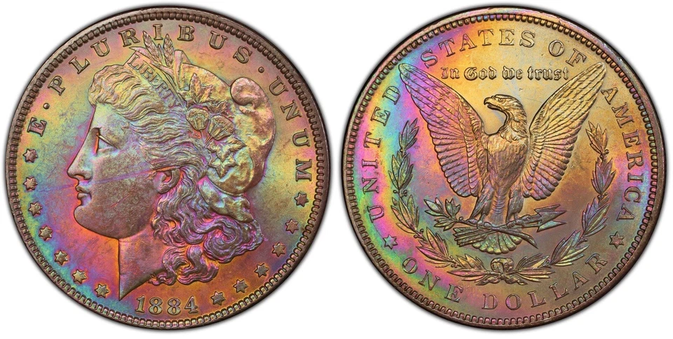 1884 P Morgan Dollar PCGS Certified - UNC Detail by - (4A) - Image 2 of 4