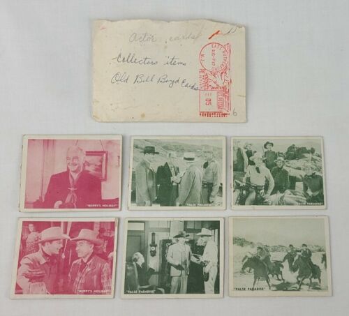 Lot de 6 cartes vintage Hopalong Cassidy 1950 Hoppy's Holiday & False Paradise - Photo 1 sur 9