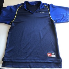 Nike Blue Yellow Short Sleeve Polo Shirt Men  s Vtg 90s Y2K Sz XL A832