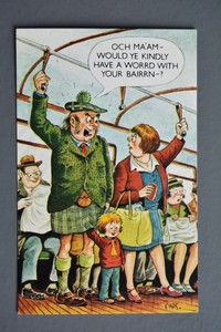 Scarica Gratis Images R L Postcard Bamforth 917 Scottish Humour Kilt Man Bus Tram Ride dernière par