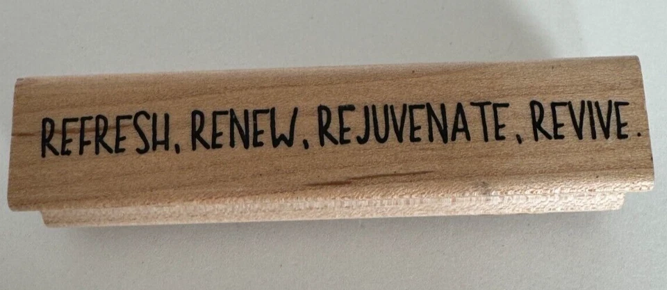 Sello de goma chatarra club renovar rejuvenecer revivir hacer tarjetas palabras Foto 4 de 4