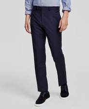 Calvin Klein Men's Blue Slim-Fit Wool Infinite Stretch Suit Pants Size 40W 32L