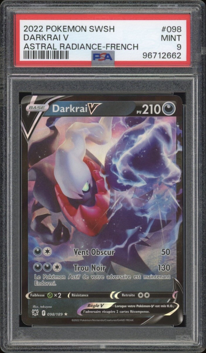 2022 Pokemon FRENCH Astres Radieux EB10 Darkrai V 098/189 PSA 9