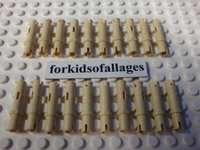 20 Lego Technic Tan Pins Axles w/Friction 3L Long Connector Pegs Mindstorms