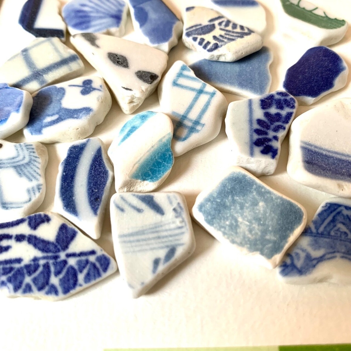 Genuine Sea Pottery Glass Mosaic Art Craft Handmade Sea of Japan