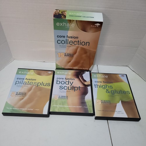 Exhale: Core Fusion Collection (DVD, 2010, 3-Disc Set) Workout Exercise Acacia - Foto 5 di 6