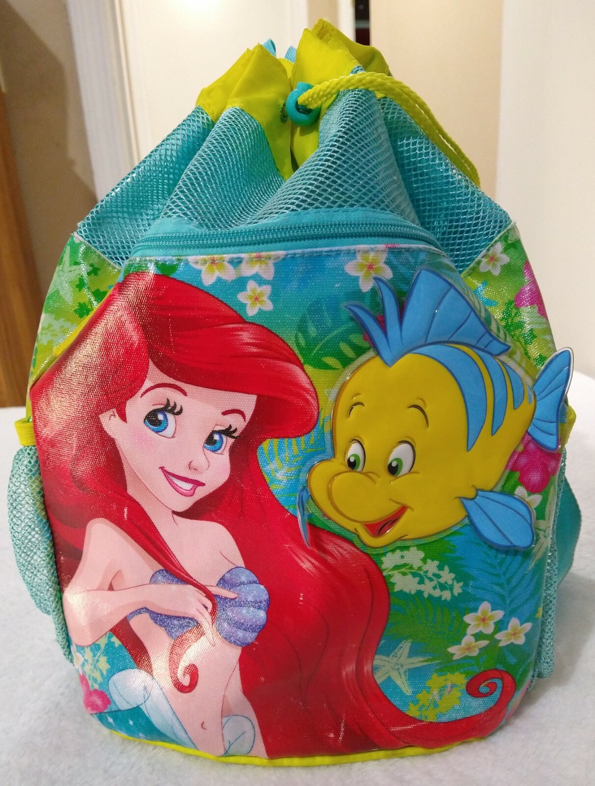 Disney Store The Little Mermaid Ariel Flounder Beach Bag Bookbag Ebay