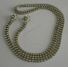 Vintage Rhinestone Clothing Adornment Accessory Silver Tone
