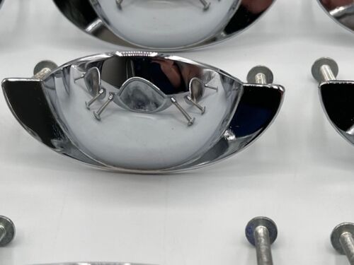 Lot of 12 Vintage KBC 43865 Chrome Color Cup Winged Bin Pull Shell Handle w/HDW - Picture 6 of 22