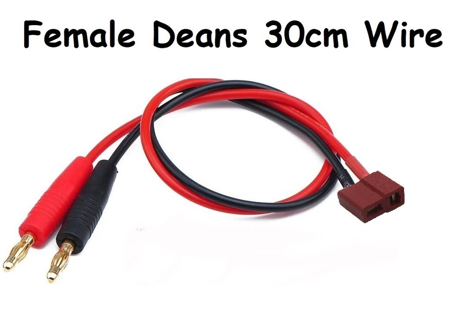 4mm Bullet to Deans Male 10cm-30cm Male Banana Connectors Charge Lead Ebike UK - Image 3 of 4