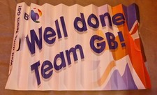 LONDON 2012 OLYMPIC GAMES MAKER FOLD OUT CONCERTINA BANNER WELL DONE TEAM GB UK