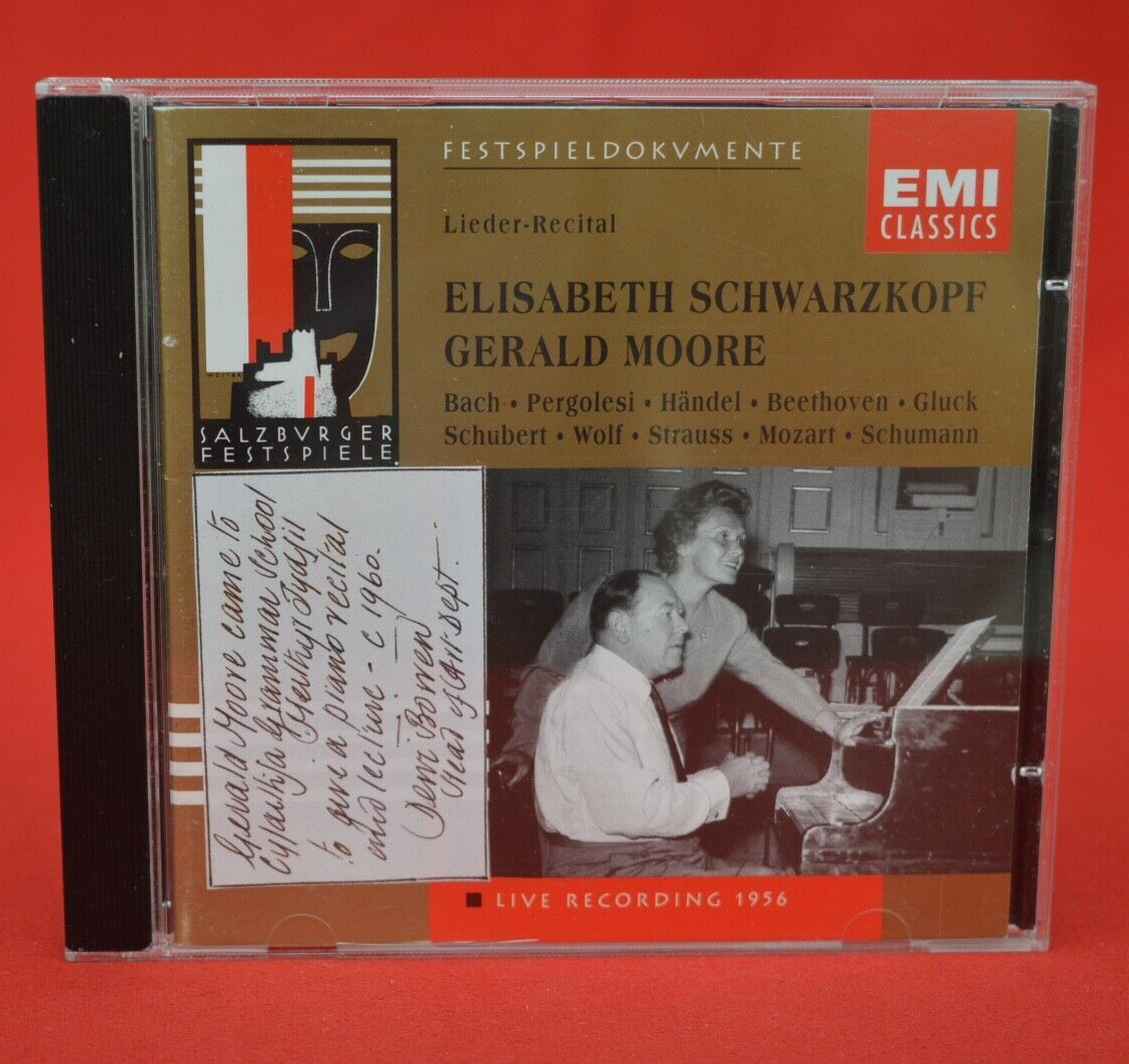 EMI CLASSICS:  LIEDER RECITAL - ELISABETH SCHWARZKOPF / GERALD MOORE 72435660842