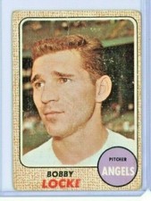 1968 Topps Baseball Card #24 Bobby Locke - California Angels FREE SHIPPING