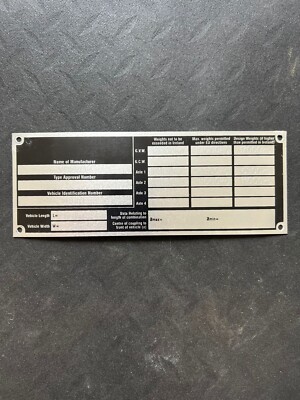 Dublin Bus Atha Cliath Volvo Olympian 96-D-276 RA276 Chassis Body Plate Badge
