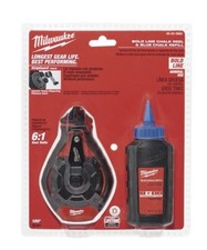 Milwaukee (100’/30m) bold line chalk reel & blue chalk refil (48-22-3982)