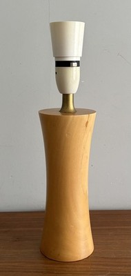 Vintage Beech Table Lamp 32cm Lamp Base MCM Retro Scandi