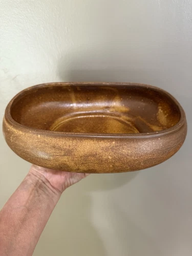 McCoy Floraline Pottery Planter 496 USA Brown VTG