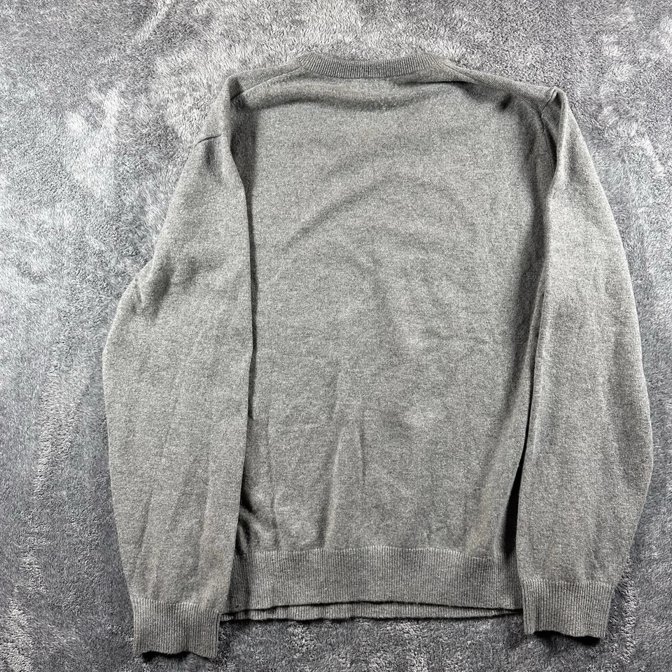 Lands End Sweater Mens LT Gray Cashnere Crew Neck Long Sleeve 42-44 - Image 3 of 4