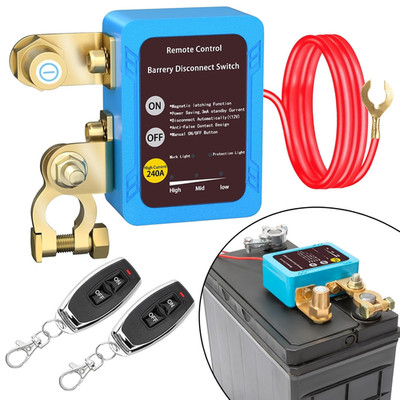 Remote Battery Disconnect Switch 12V, 240A, Upgrade Smart Voltage Car Kill Swit