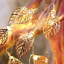 Leaf Shaped LED Fairy String Lights Battery Powered Home Party Wedding Decor