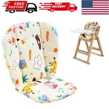 Comfortable Baby High Chair Seat Liner - Giraffe Pattern, Wipeable Cotton Pad
