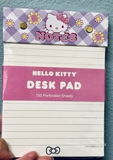 Sanrio Hello Kitty Pink School Study Header 150 Sheet Notes Desk Pad