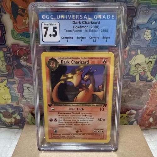 Pokémon (2000) 1st Edition Dark Charizard  CGC 7.5 NM +  🫵🏻
