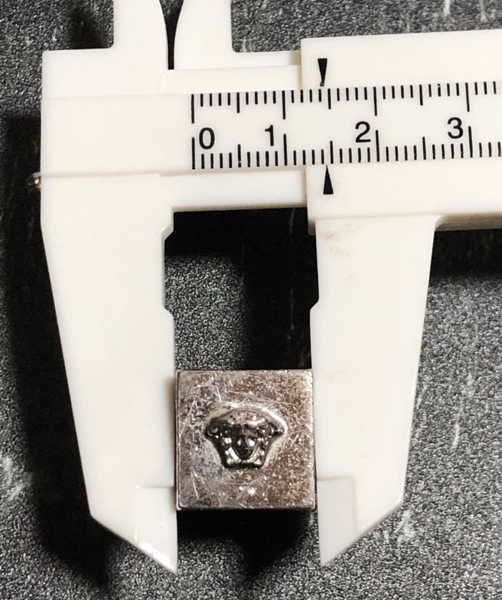 Versace Cufflinks Silver Medusa - Used with Box, Minor Scratches, Chips thumbnail 9