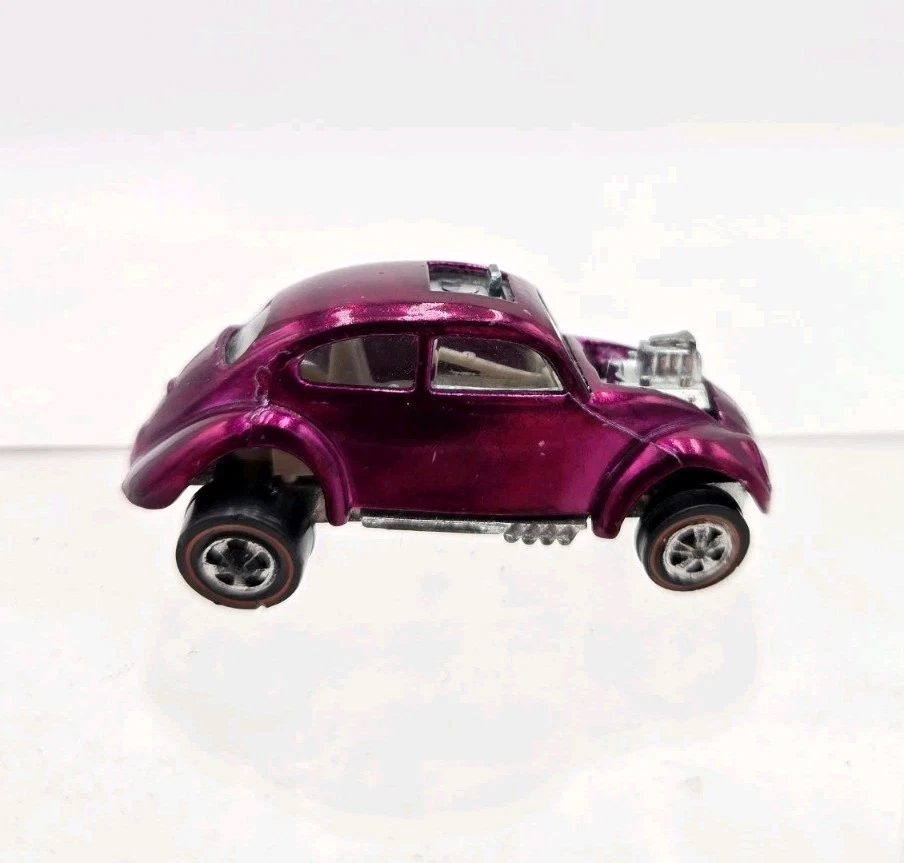Volkswagen Hot Wheels Redline Custom 1967/1968 blanco magenta interior U.S.A. Raro Foto 3 de 4