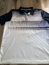 Oakley Polo Sport Shirt Black White Tee Mens Rare Run Hype Y2K Drill Size L