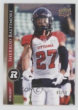 2021 Upper Deck CFL Gold 5/50 Sherrod Baltimore #95 l5j