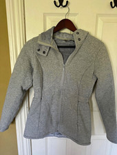 The North Face Osito Women  s Gray Hooded Full Zip Fleece Jacket Slim Fit S