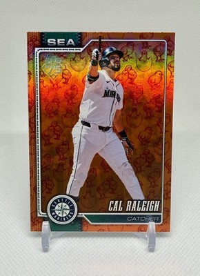 2026 Topps Series 1 Cal Raleigh Easter  Chicks Orange Foil SP Mariners