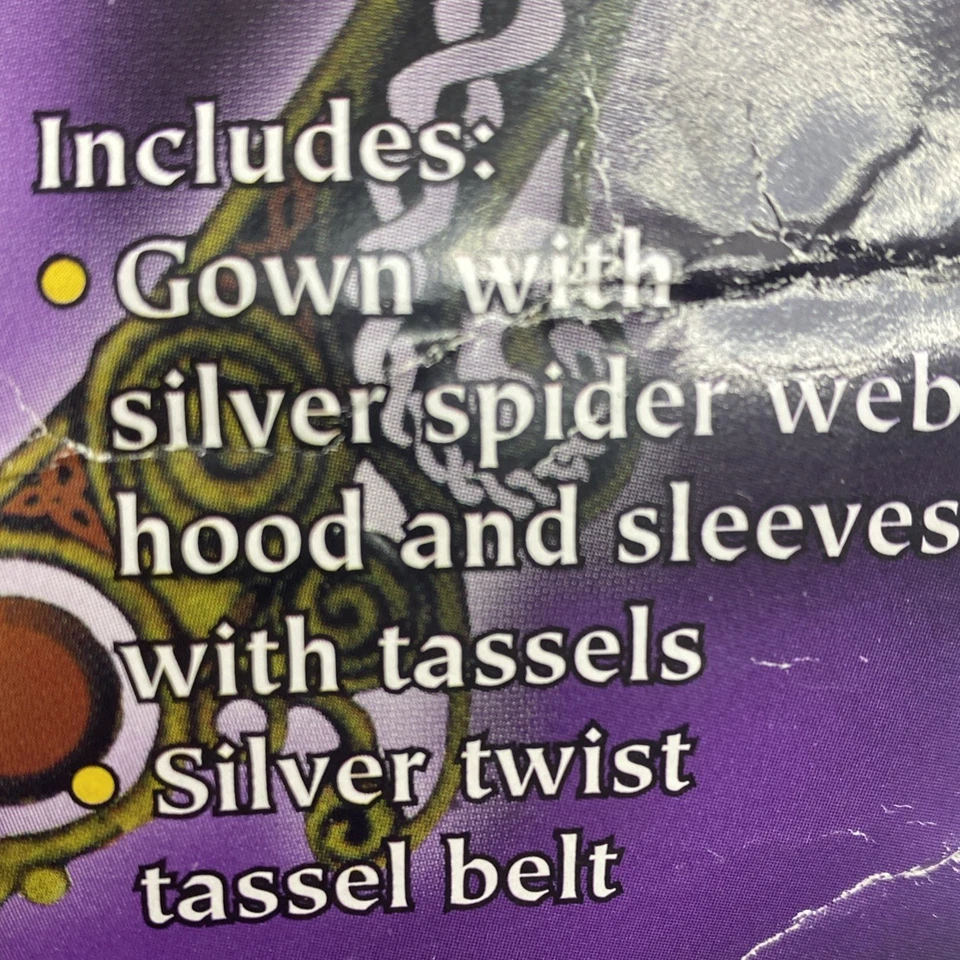 Disfraz de Halloween para mujer adulto negro - telaraña plateada condesa talla 2-8 usado en excelente estado Foto 4 de 4