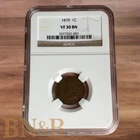1870 Indian Head Penny NGC VF30BN RARE DATE