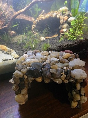 Handmade natural rock cave shelter for aquarium or terrarium. 