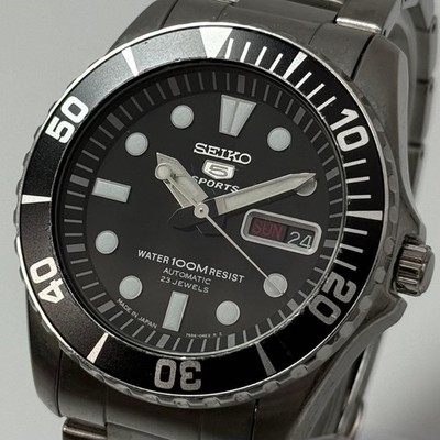 Seiko 5 Sports Men's Black Watch - SNZF17J1 for sale online | eBay
