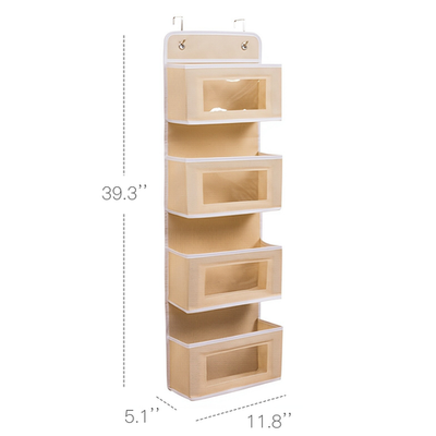#ad #ad 5 Tier Over Door Hanging Organizer with Clear Pockets – Heavy Duty Storage Bag $8.99