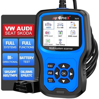 AUTOPHIX 7610 Full Diagnostic Tool OBD2 Scanner Battery Registration Fit for VW