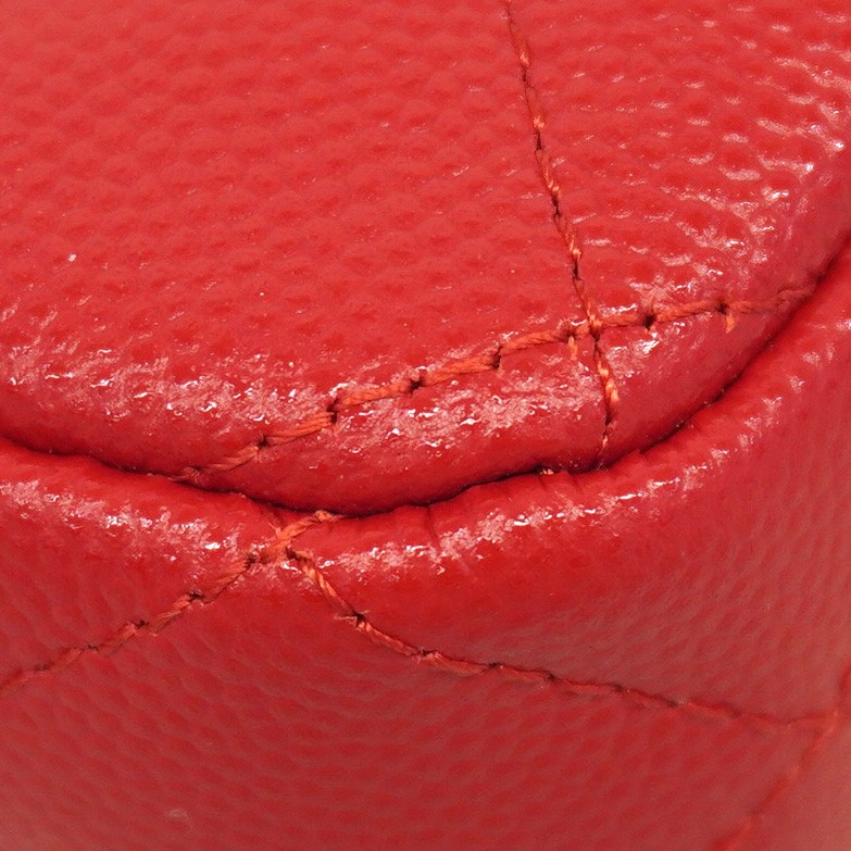 Auth [6ba0997] CHANEL Shoulder Bag Matrasse ChainShoulder Caviarskin Red Cha... thumbnail 6