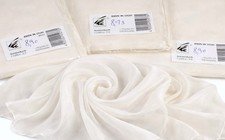 Seidenschal Seidenmalerei 3x Schal 90x90cm SEIDENTUCH 100% Seide CHIFFON 3.5
