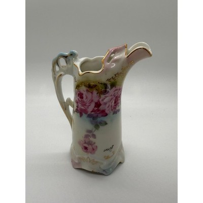 Vintage Royal Crown Chantilly Rose Hand Painted Small Pitcher D Kent