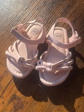 Wonder Nation Knot Sandals Light Pink Memory Foam Girls Size 5