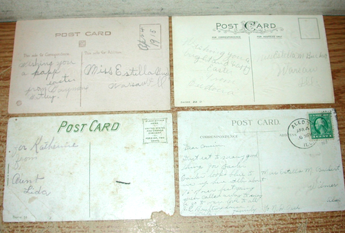 LOT OF 34 ANTIQUE EMBOSSED EASTER GREETINGS POSTCARDS FROM THE 1910S - Afbeelding 19 van 21