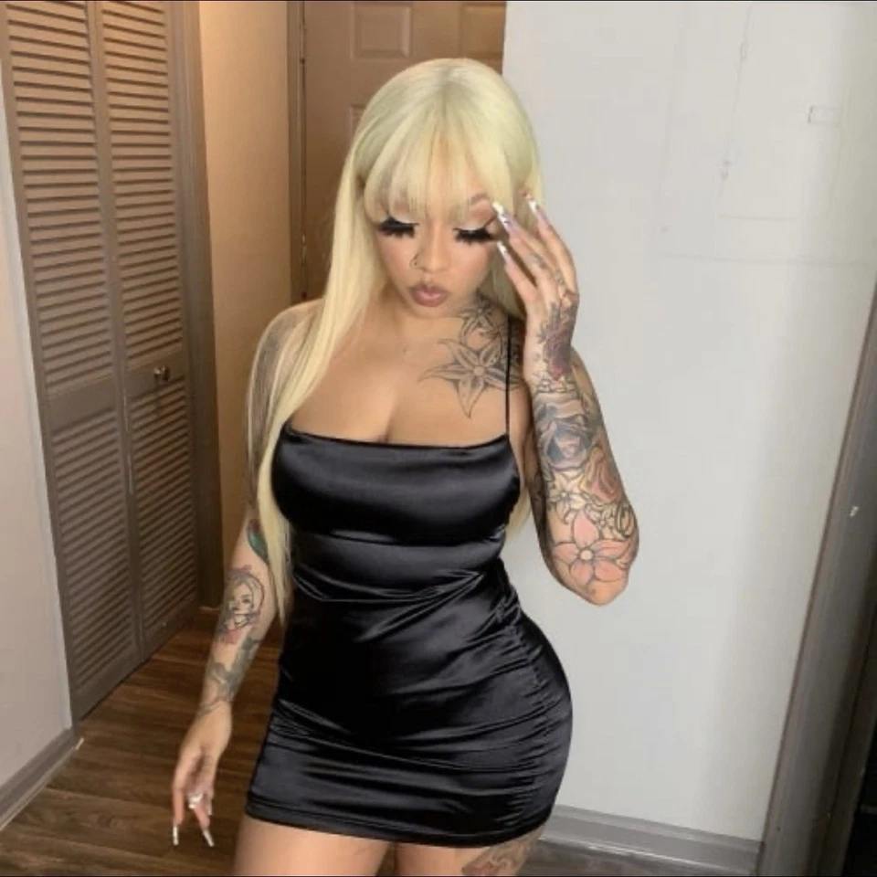 全新 24 英寸真人直发金发机制造假发带手镯 — 第 4/4 张图片