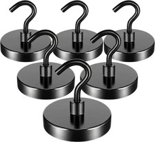 6 Pack 110 Lbs Magnetic Hooks Heavy Duty, Neo...