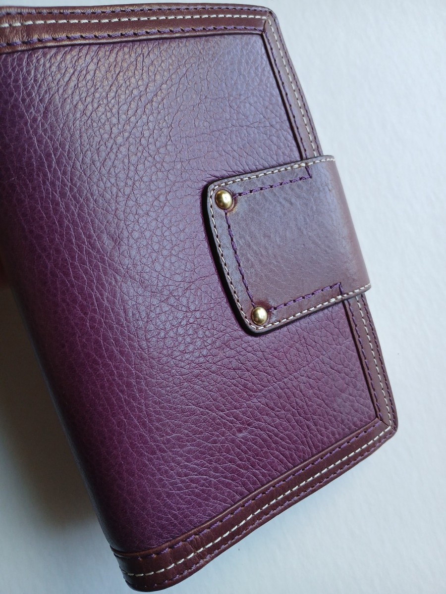 Vintage Coach Legacy Leather Mini Turnlock Agenda Purple Journal