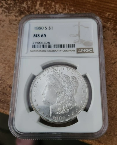 1880 s Morgan silver dollar NGC MS 65